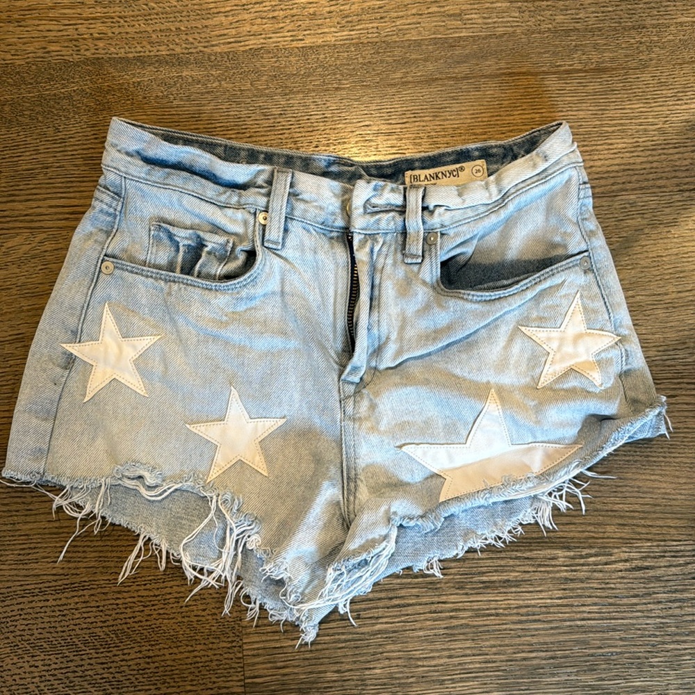 Blank NYC Star Denim Shorts